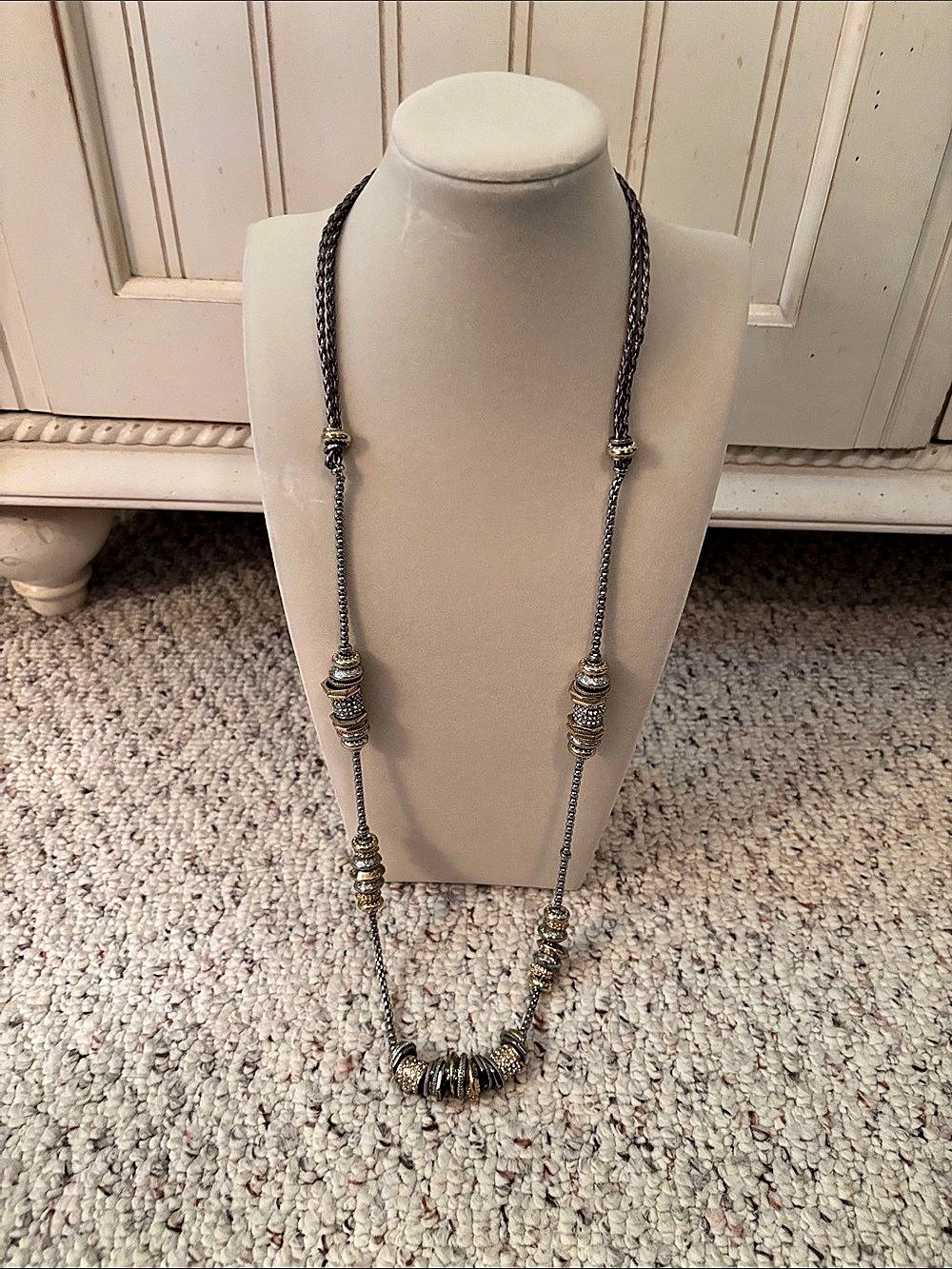 Chicos Meridian Two Tone Long Necklace